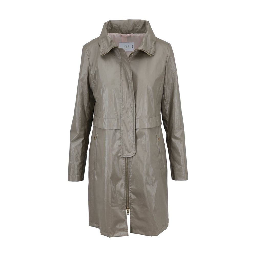 BOGNER Amanda Taupe Weather Resistant Rain Coat Jacket, Size Small / US 4